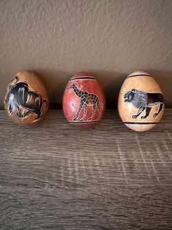 Hand Carved African Soapstone Eggs