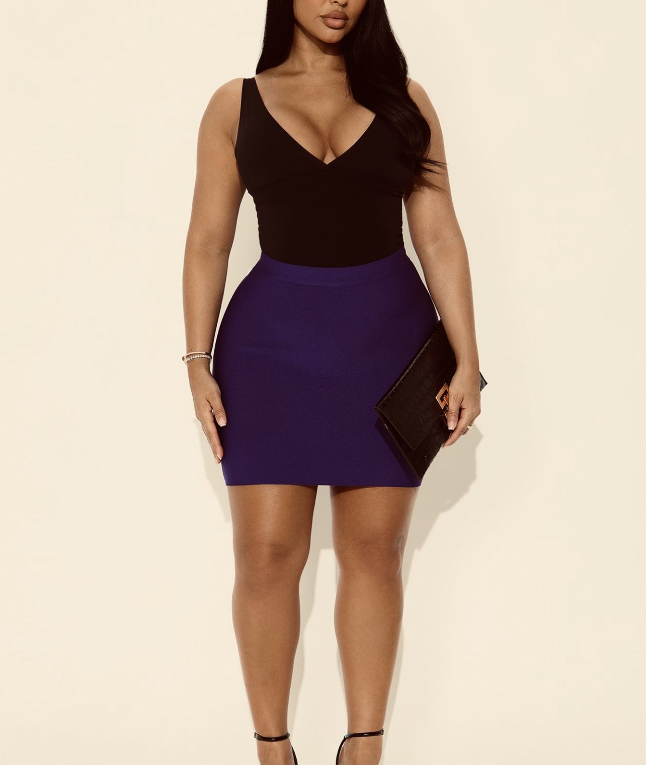 Dark Purple Sweater Skirt (small)