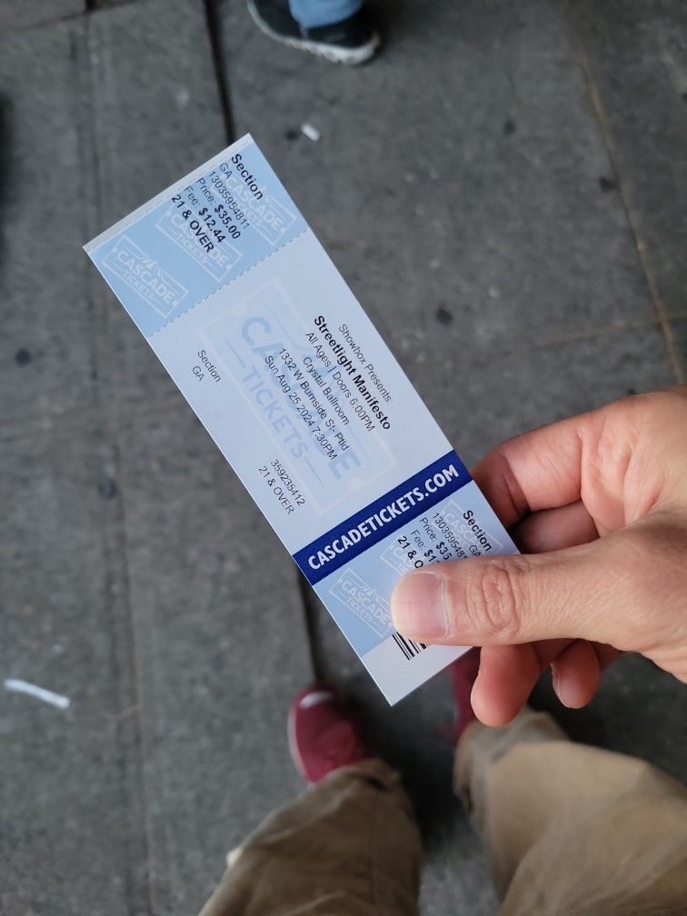 Streetlight Manifesto Ticket