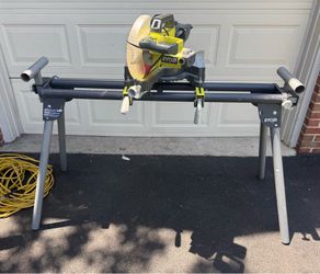 Ryobi 10 Amp 7-1/4” Sliding Miter Saw and Stand