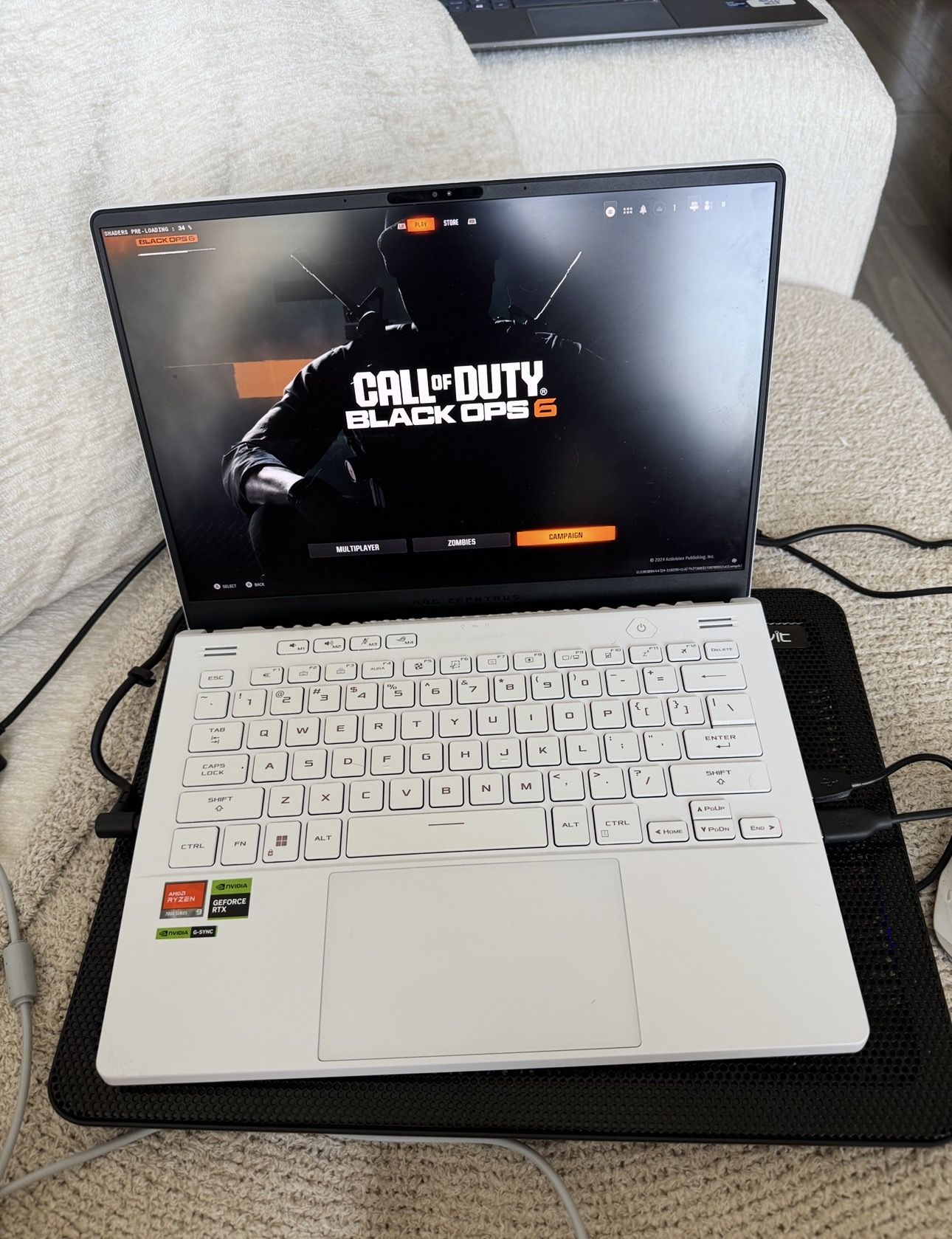 ASUS - ROG Zephyrus 14" 165Hz Gaming Laptop QHD- AMD Ryzen 9 with 32GB RAM - NVIDIA GeForce RTX 4060 - 512GB SSD - Moonlight White $1,200 Last upda