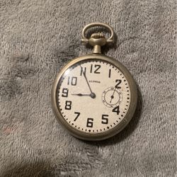 Antique  Silver Illinois Pocket Watch 