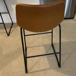 Faux Leather Bar Stools 