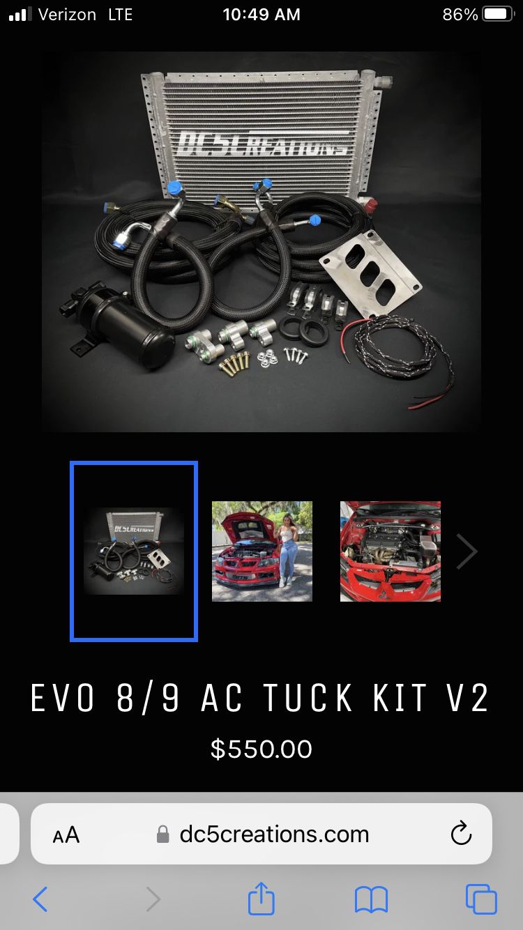 Evo 8/9 Front Facing Turbo Ac Kit 