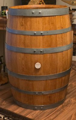 Restored Wine Barrel with glass top