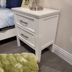 Solid Wood Nightstand, Nutmeg Color, SKU#10B677B-N