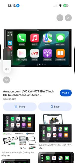 JVC kw-m795bw  in dash double din car radio