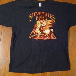 Steve Miller Band Tour Shirt 2023 Tultex Black Shirt  Dates  Men's Size Xlarge 