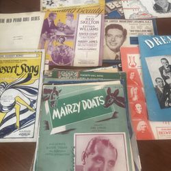 60 Vintage Sheet Music Books