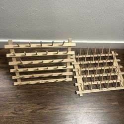 Two Thread Cone Wooden Storage Racks (fits Serger Thread)