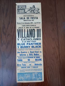 Lucha libre Vintage poster Villano