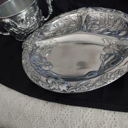 Vtg Arthur Court Designs Baby/Toddler Bowl and Plate