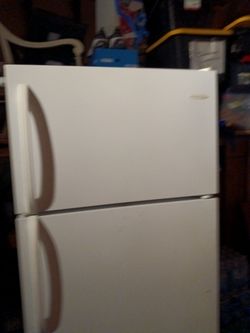 Refrigerator, white, nice vegetable draws.