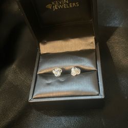 Real Silver, Partial Diamond Studs