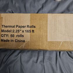 50 Rolls of  Thermal Paper Rolls 2 1/4" x 165' Cash Register POS Receipt Paper 