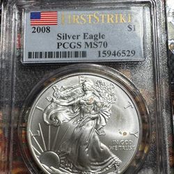 2008 Silver Eagle MS 70