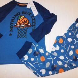 NWT Old Navy Boy M (8) Pajama Set Basketball Sports Shirt Jogger Pants
