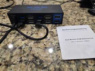 Dual Monitor Diplay Port KVM Switch