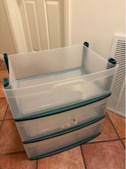 Plastic cabinet drawer