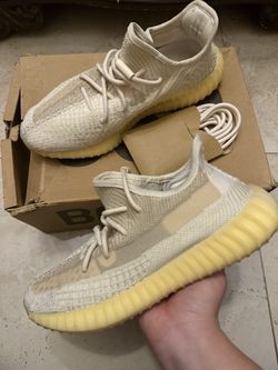 Size 9.5 - adidas Yeezy Boost 350 V2 Natural CLEAN OG ALL W/EXTRA LACES