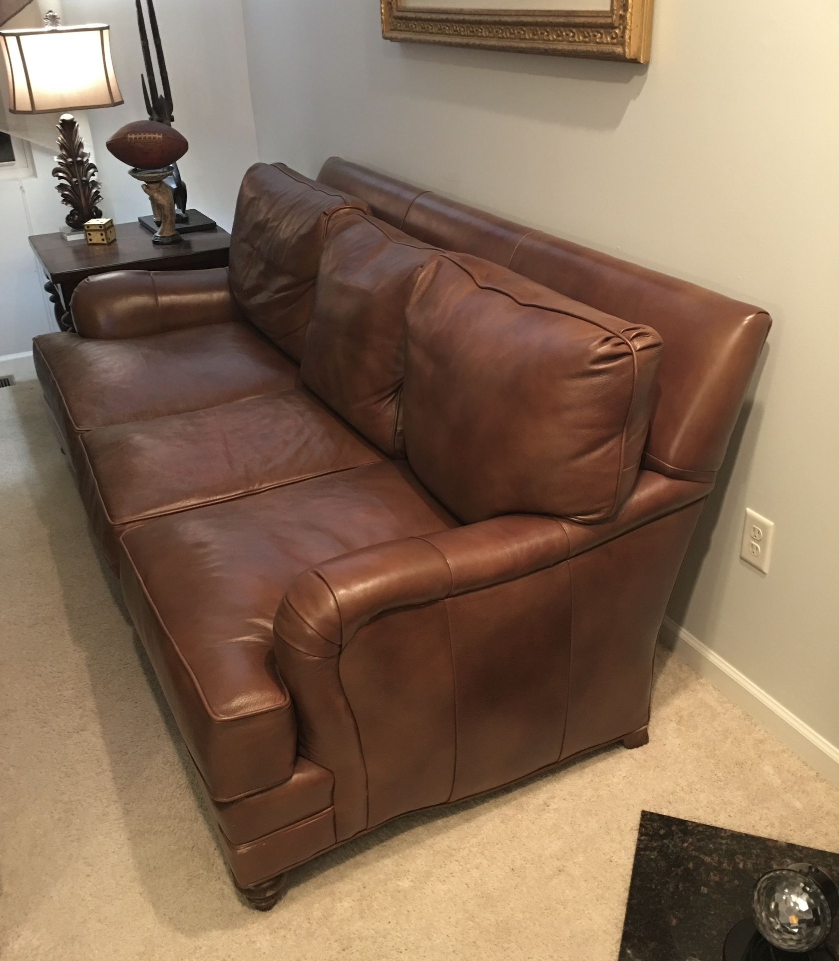 Brown Leather Sofa