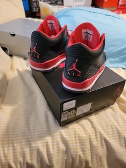 Jordan 3 Crimson Size 10 Used 8 Out Of 10