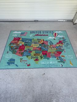 United States of America Rug with Rubber backing