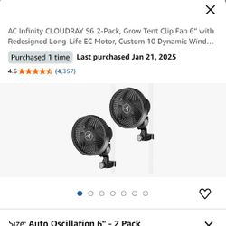 Grow  Tent  Clip Fans Set Of 2