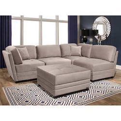 Abbyson Leyla 5-Piece Fabric Modular Sectional taupe
