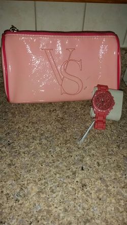 Watch and makeup bag