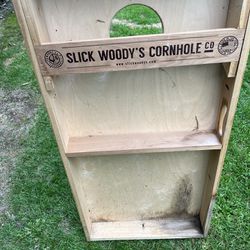 Slick Willy NATURAL WOOD CORNHOLE BOARDS - ALL WEATHER