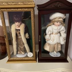 Dolls In Glass Cases 