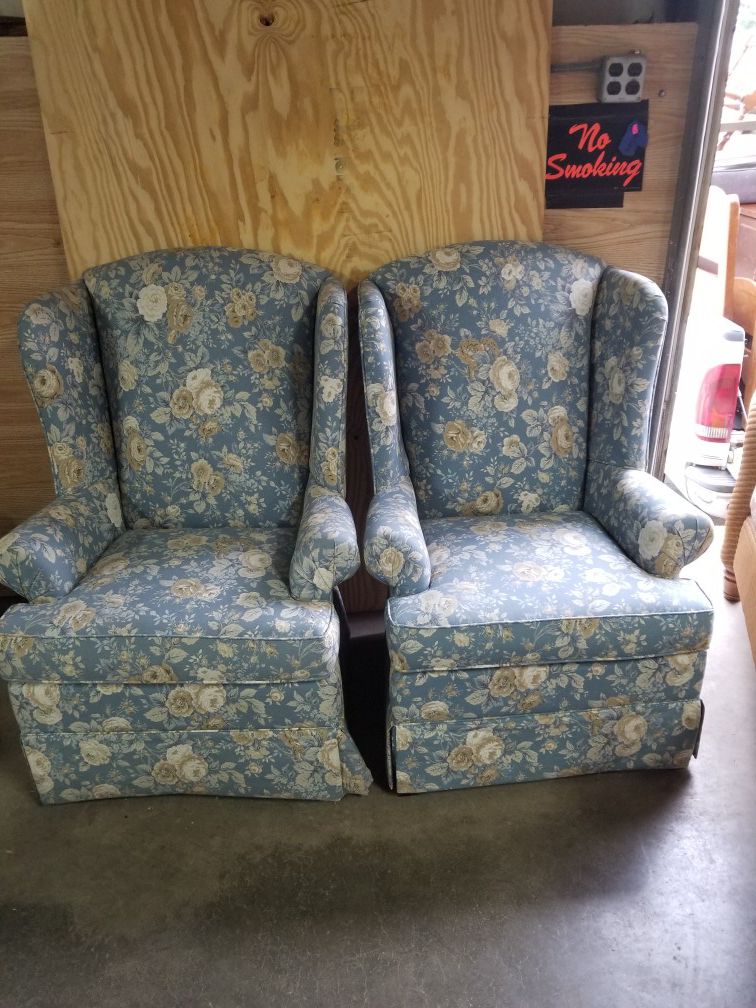 Matching wing chairs