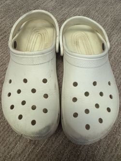 Men’s white crocs size 10