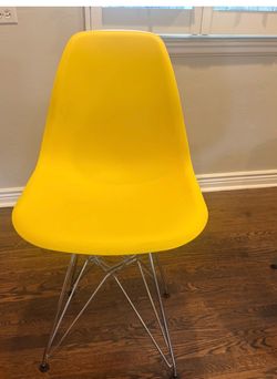 Plastic Dining chairs, yellow