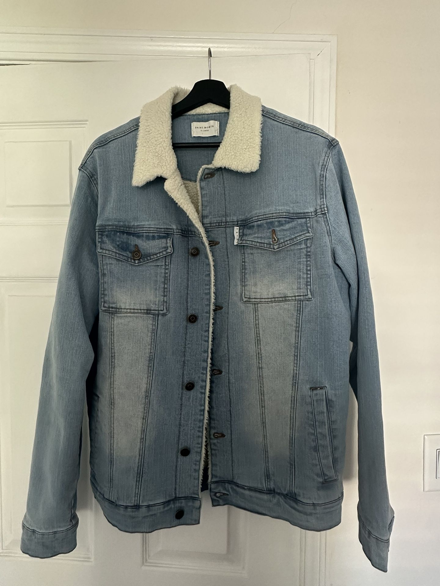 Sherpa Lined Denim Jacket (XL)