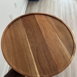 Wooden Lazy Susan Rotating Serving Tray