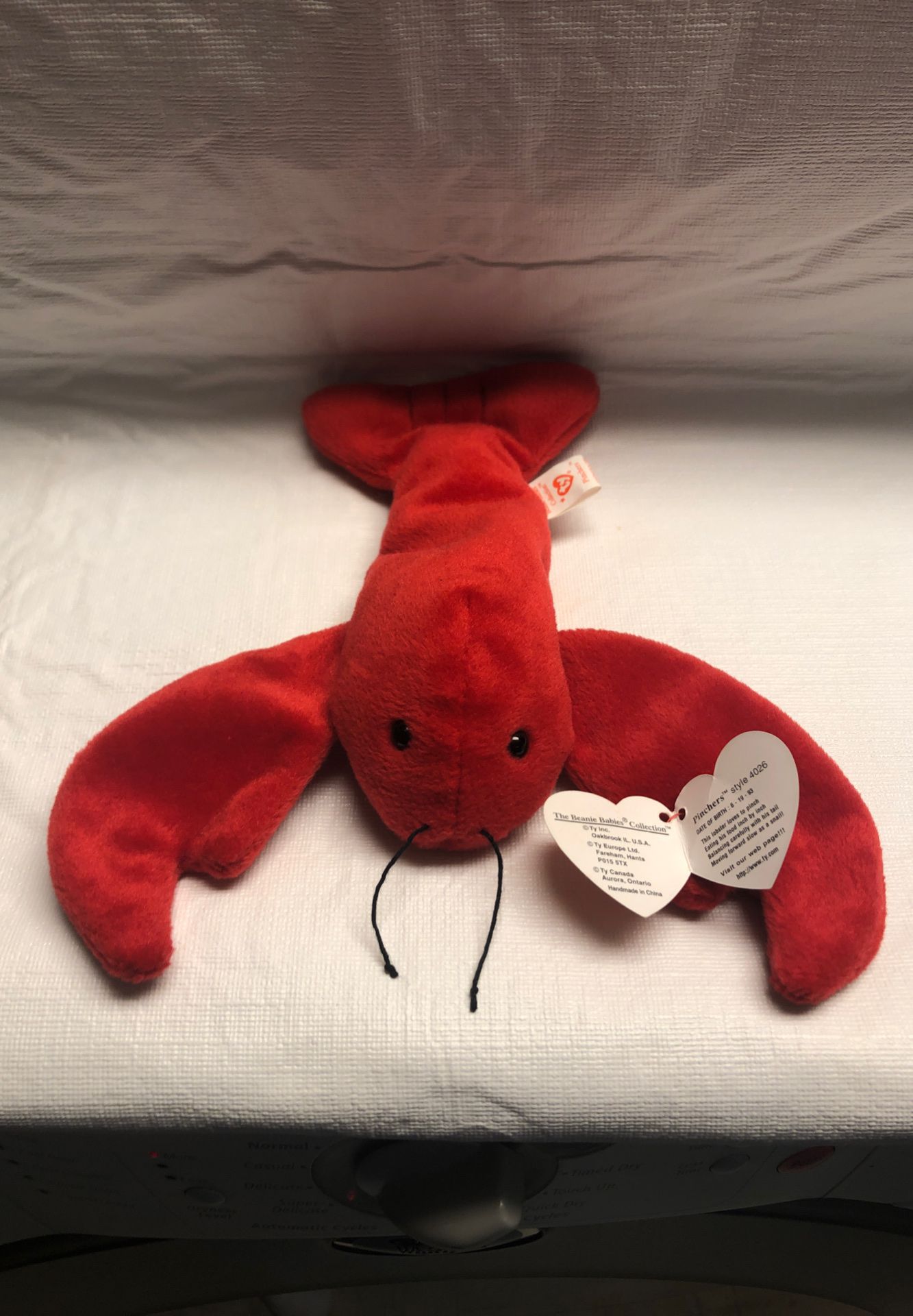 Pinches The Lobster, TY Beanie Baby