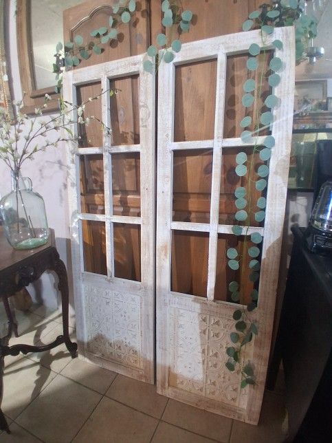 Decorative Wood Doors $95 Pair