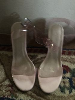 Clear pink heels! Super cute for summer! Size 7! $20