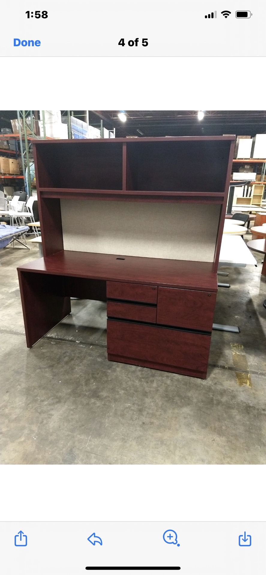 Mahogany Desk With Hutch
