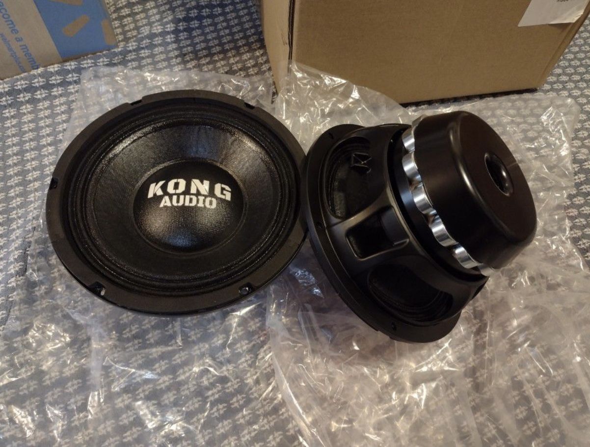 New 2 x 8" Kong Audio Neodymium Midrange Loud Speakers