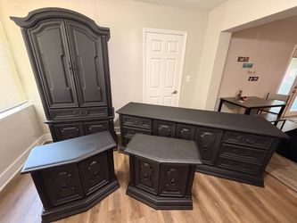4-Piece Black Bedroom Furniture Set