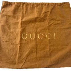 Gucci XL Brown Drawstring Dust Bag 22 x 18.75