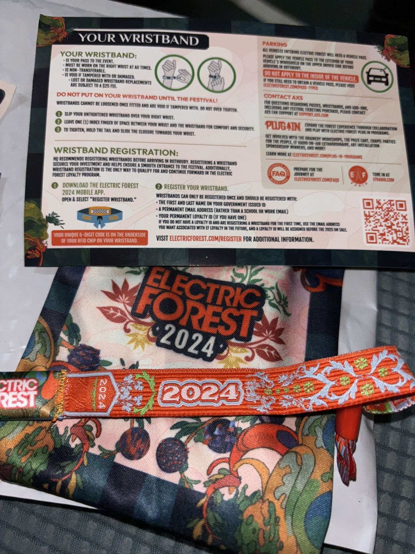 1 Electric Forest 2024 Wristband