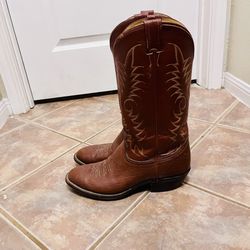 Nocona Cowboy Boots Burgundy Leather Western Men’s Size 9 1/2 D