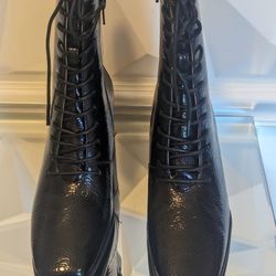 faux leather new calf boots