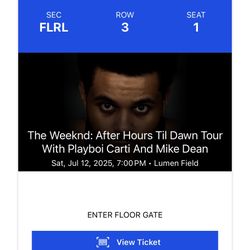 THE WEEKND TICKET