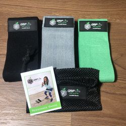 Booty Bands Fabric Resistance Bands for Yoga Home Workout (Set of 3)