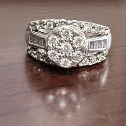 925 Silver authentic natural diamonds in .75 total weight